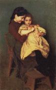 Emile Friant Chagrin d-Enfant oil painting artist